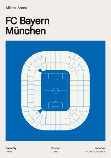 Bundesliga Geometry 2025/26 map poster preview