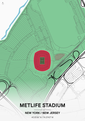FIFA World Cup 2026 Stadiums map poster preview