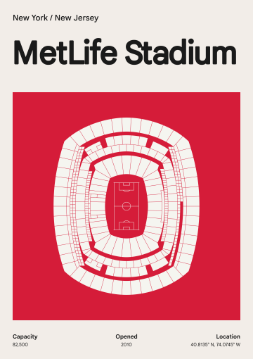FIFA World Cup 2026 Geometry map poster preview