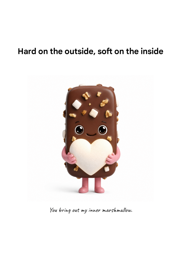 HARD ON THE OUTSIDE, SOFT ON THE INSIDE