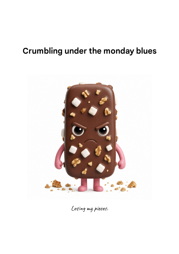 CRUMBLING UNDER THE MONDAY BLUES