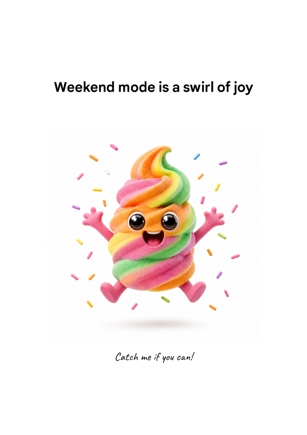 WEEKEND MODE IS a SWIRL OF JOY