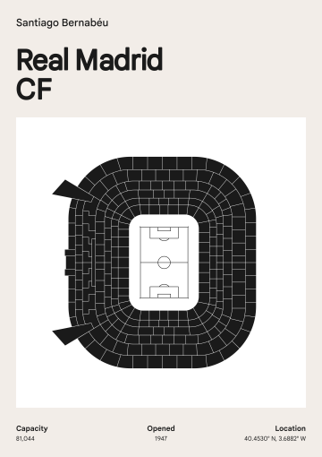 La Liga Geometry 2025/26 map poster preview