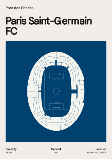 Ligue 1 Geometry 2025/26 map poster preview