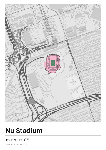 MLS 2025 — 3D Pantone map poster preview