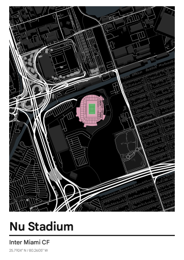 MLS 2025 — 3D Dark map poster preview