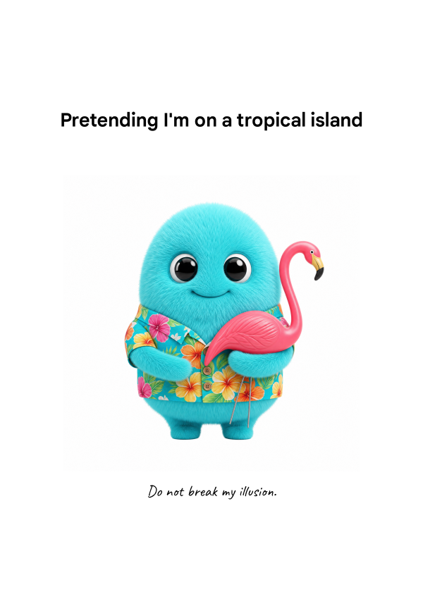 PRETENDING I'M ON A TROPICAL ISLAND