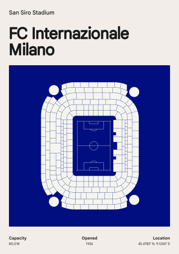 Serie A Geometry 2025/26 map poster preview
