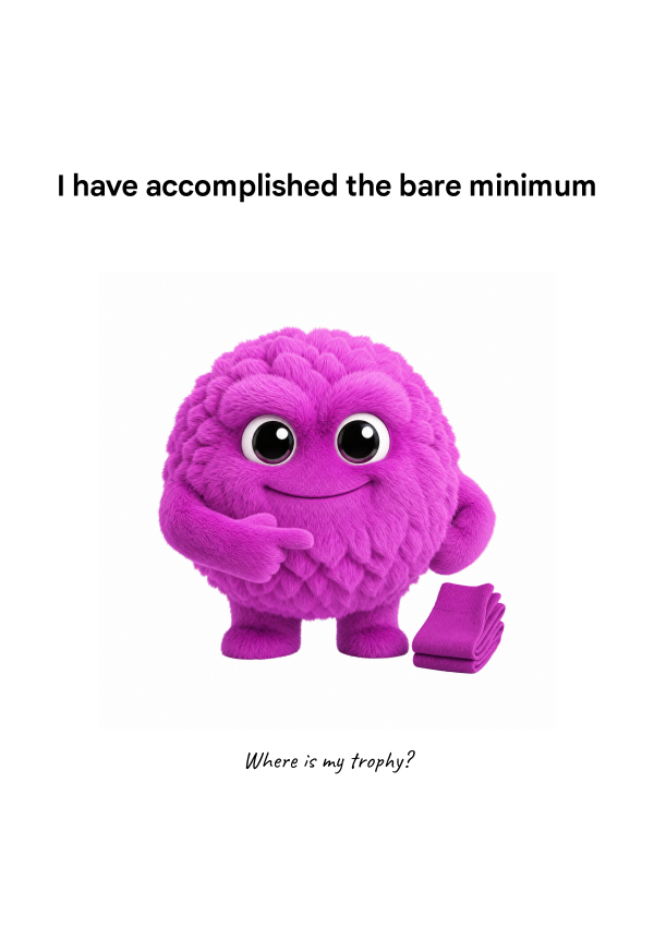 I HAVE ACCOMPLISHED THE BARE MINIMUM