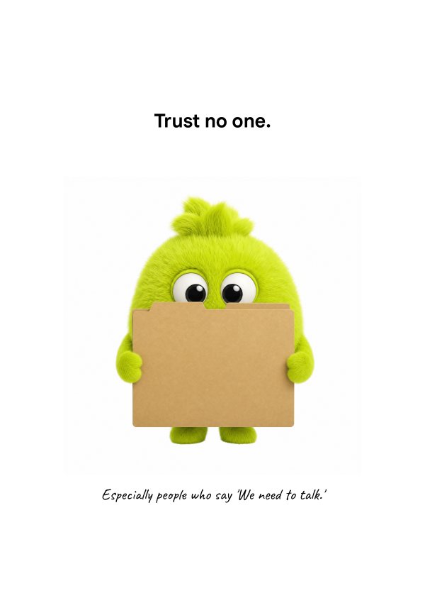 TRUST NO ONE.