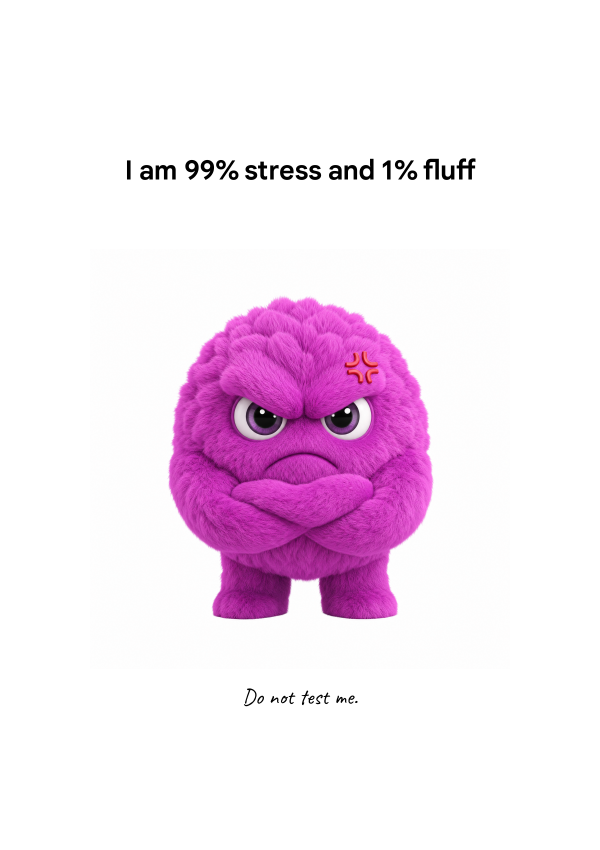 I AM 99% STRESS AND 1% FLUFF